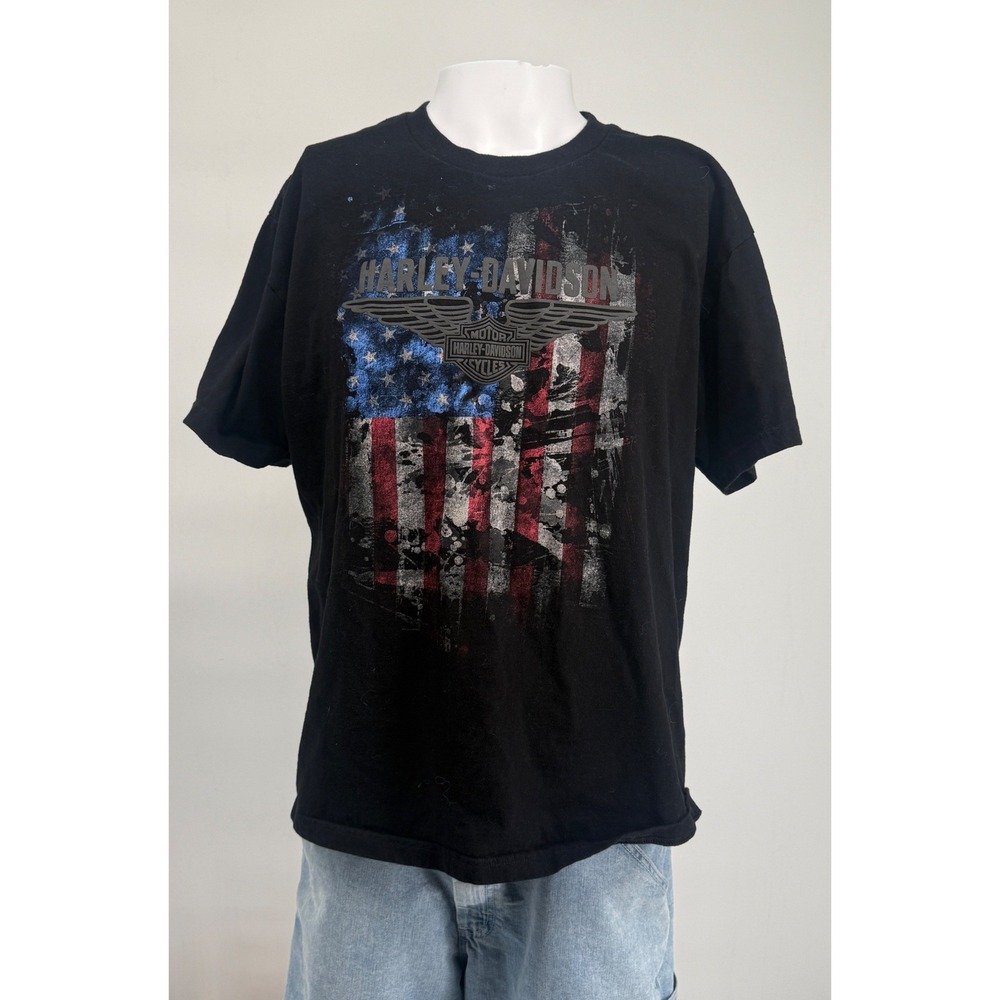 Harley Davidson Calient San Antonio Texas Graphic T-Shirt Black Mens XL American